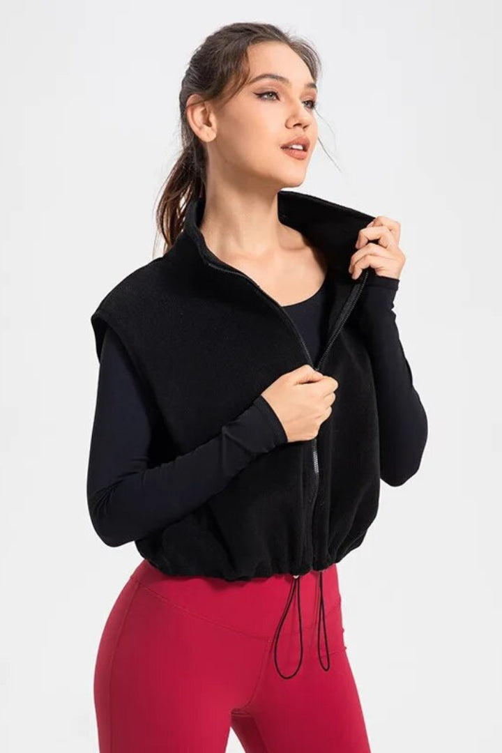 Sleeveless Fur Sport Jacket