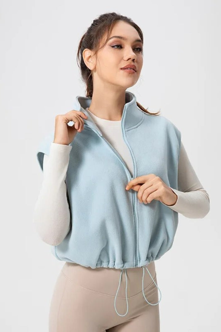 Sleeveless Fur Sport Jacket